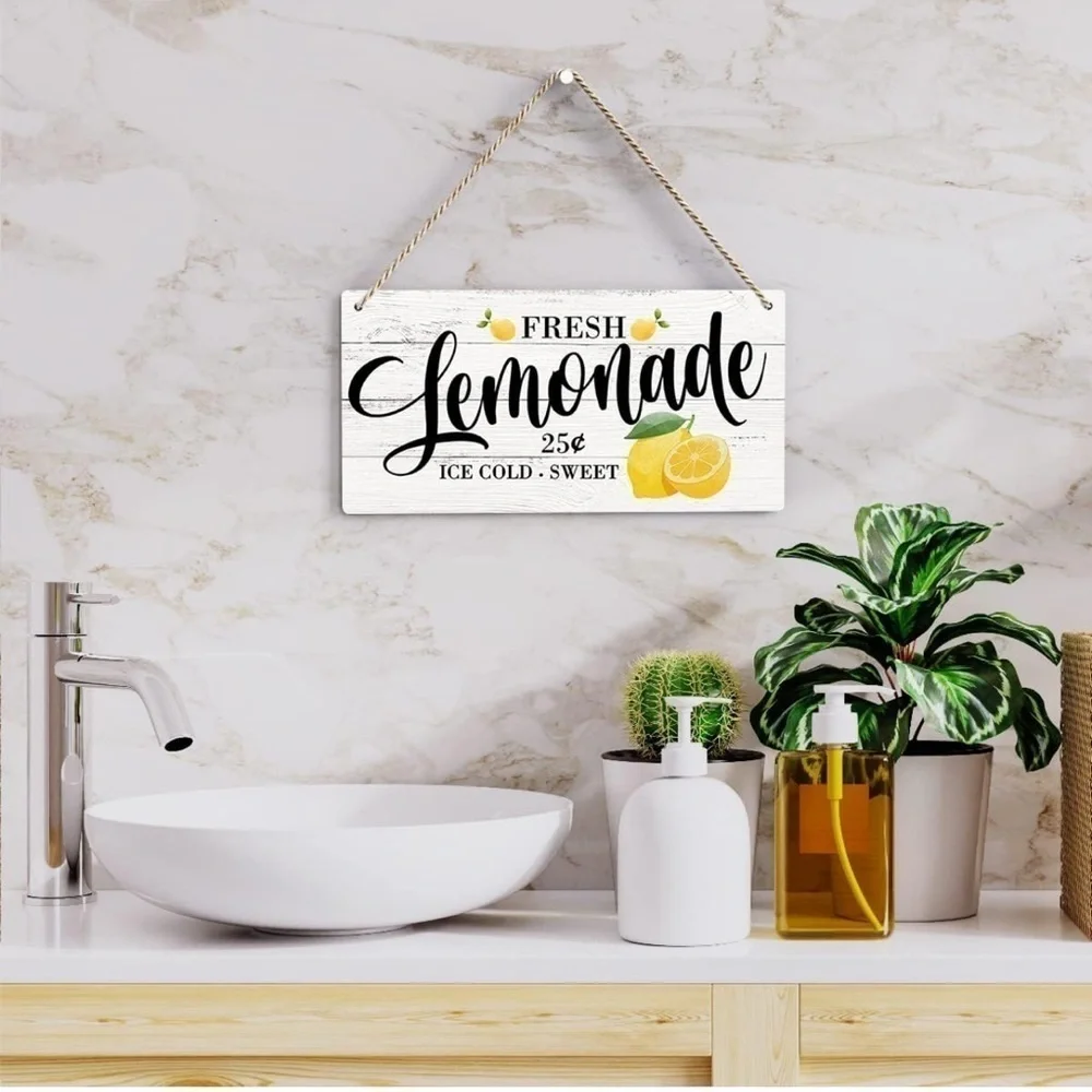 Rustic Lemonade Wood Hanging Sign - BRAND NEW - SEALED